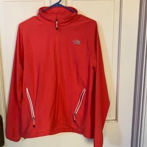 The North Face Coral Color Zip Front Zip Pocket Lightweight Jacket